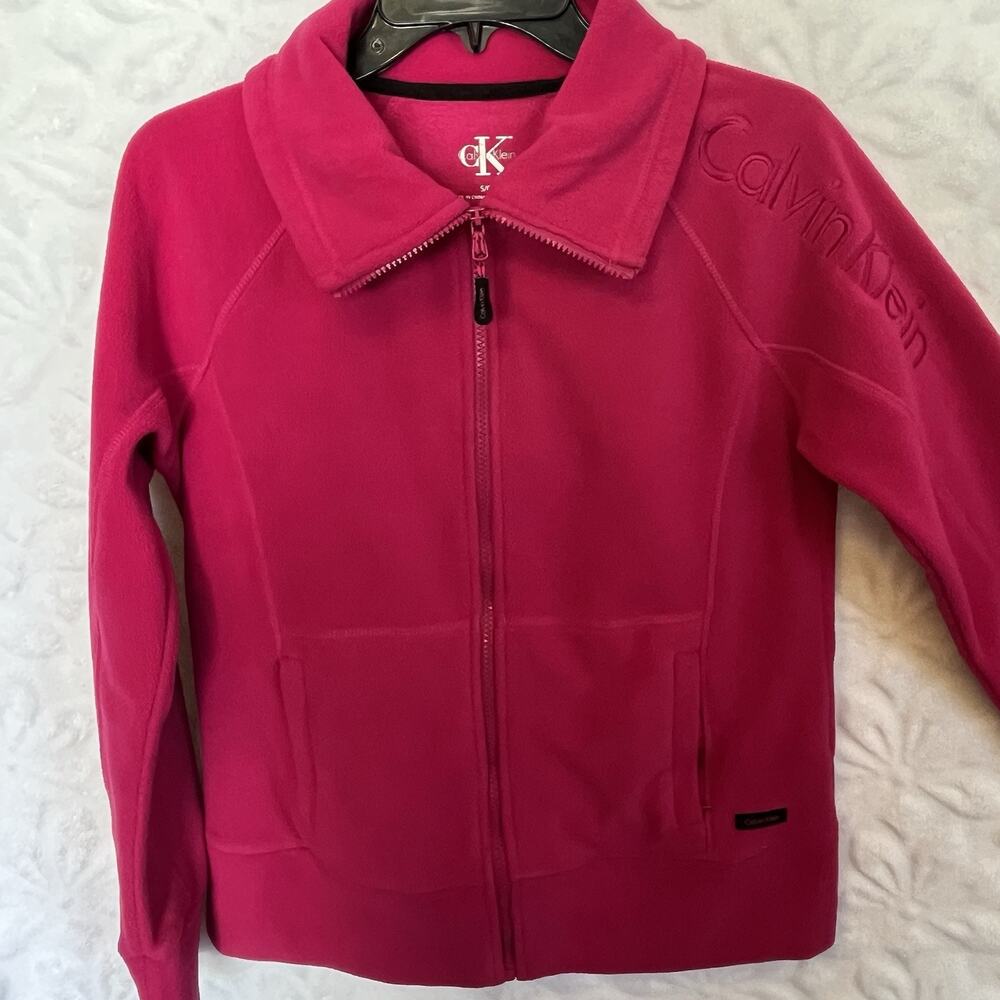 Calvin Klein Pink Utility Jacket with Zipper Front NWOT zipper pockets size S